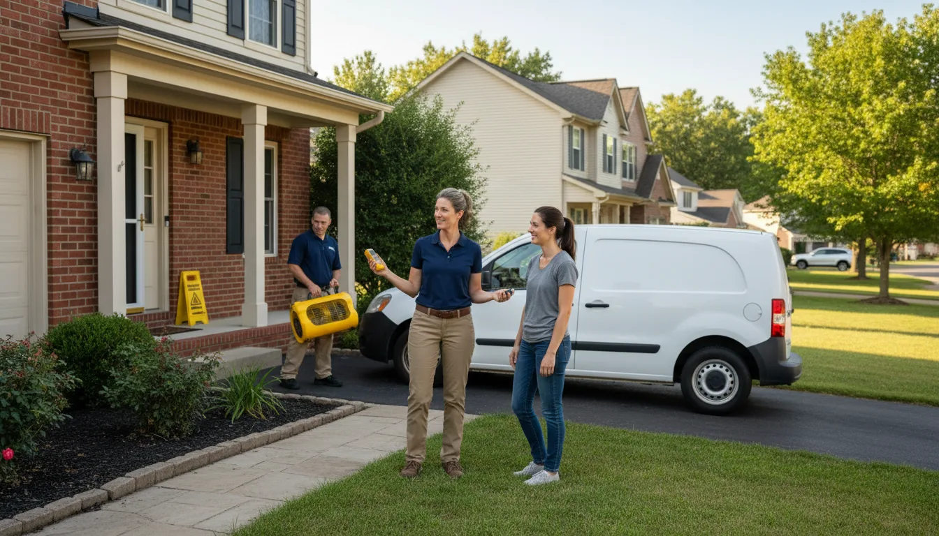 Residential water damage restoration in Armstrong, IL